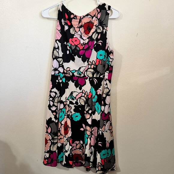 Express womens dress sleeve less, floral size 12 - Picture 2 of 10